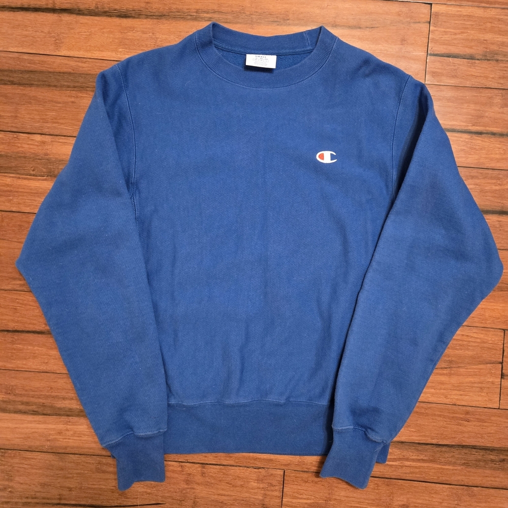 Champion Men's Blue Crewneck Sweater
